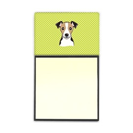 Caroline's Treasures BB1323SN Lime Jack Russell Terrier Refillable Sticky Note Holder Postit Note Dispenser, 3.25 by 5.5", Multicolor