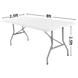 Peomeise 8FT Spandex Table Cover Rectangular Stretch Spandex Tablecloth (Emerald,8FT)