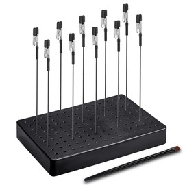 Siblaies Model making accessories, 10 x colours base, 1 brush and 1 abutment. Robust and stable third hand crocodile clips. Ideal for modelling, airbrush tools and helping hand soldering.