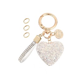 Keychain for Women Girls Bling Heart Key Chain Accessories for Key/Backpack Bag Charm Decoration