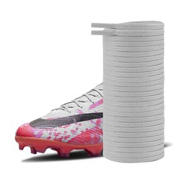 UamGlsob 5/32''(4mm) Soccer Shoe Laces for Soccer Shoes,Thin Flat Shoelaces Replacement Strings for Football Sneakers (Grey, 39"/100cm)