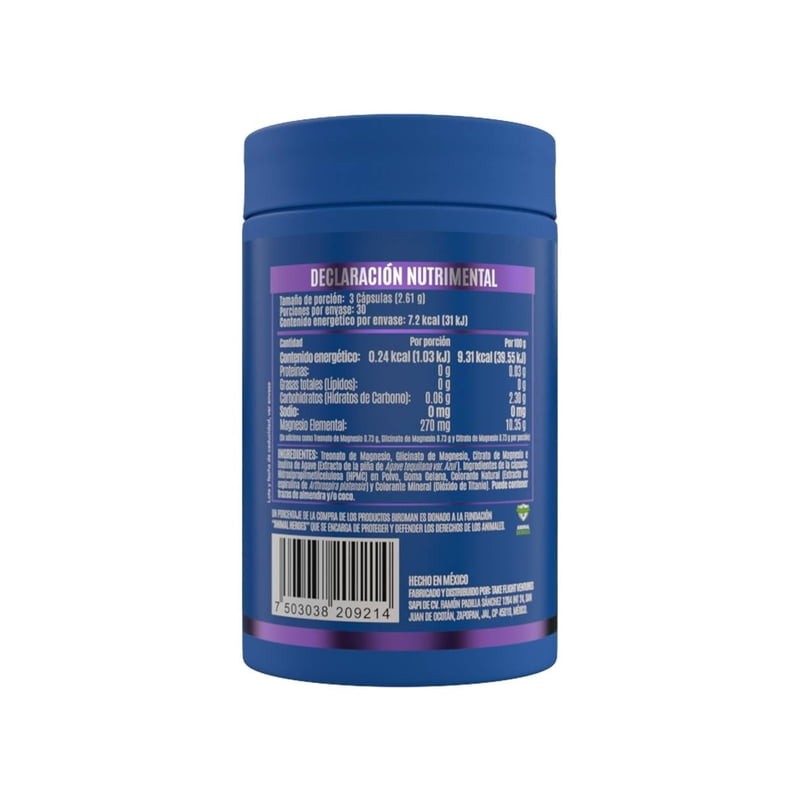 Suplemento Alimenticio Birdman Magnesium Mezcla 90 Cap