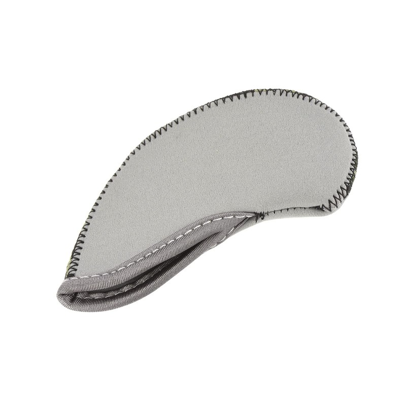 PATIKIL ゴルフクラブアイアンヘッドカバー 10個 目に見える窓 防水 保護スリーブ 屋外スポーツ用 グレー カモフラージュ