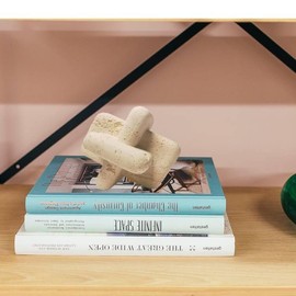 Manis Zuo Resin Chain Link Decor Knot Book Stand, bookends, Book Holder, Desk or Table Knot Decorative Accents for Modern Farmhouse Decoration, Bookshelf décor, Office Desktop or Table Decorative