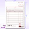 Carbonless NCR Order Forms, Bound Wraparound Cover, White/Canary & Pink,
