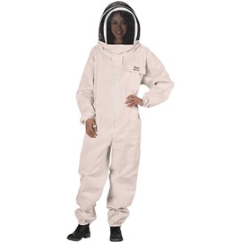 Bees & Co U74 Natural Cotton Beekeeper Suit with Fencing Veil