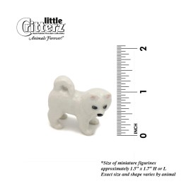 Little Critterz Dog - Eskimo Dog "Eskie" - miniature porcelain figurine