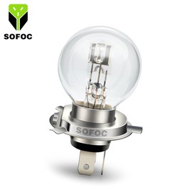 SOFOC-H4/HB2 9003 P43T Motorcycle/Car Headlights G40 Bulb High/Low Beam Design 12V 45/40W Warm White Super Bright 1Pcs