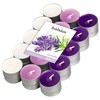 Bolsius Tealights Lavender Scented Multi Coloured 4hr Pack 30, Wax,