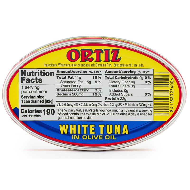 Ortiz White Tuna in Olive Oil, Fresh Tender Slices, Spanish