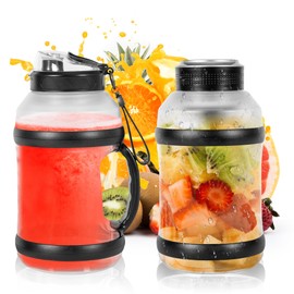 Portable Blender for Shakes & Smoothies 1800ML, Rechargeable Personal Blender with Travel Lid for Kitchen 4000mAh, Waterproof Blender Cup with Six Blades for Sport/Home/Office/Gym (Black)