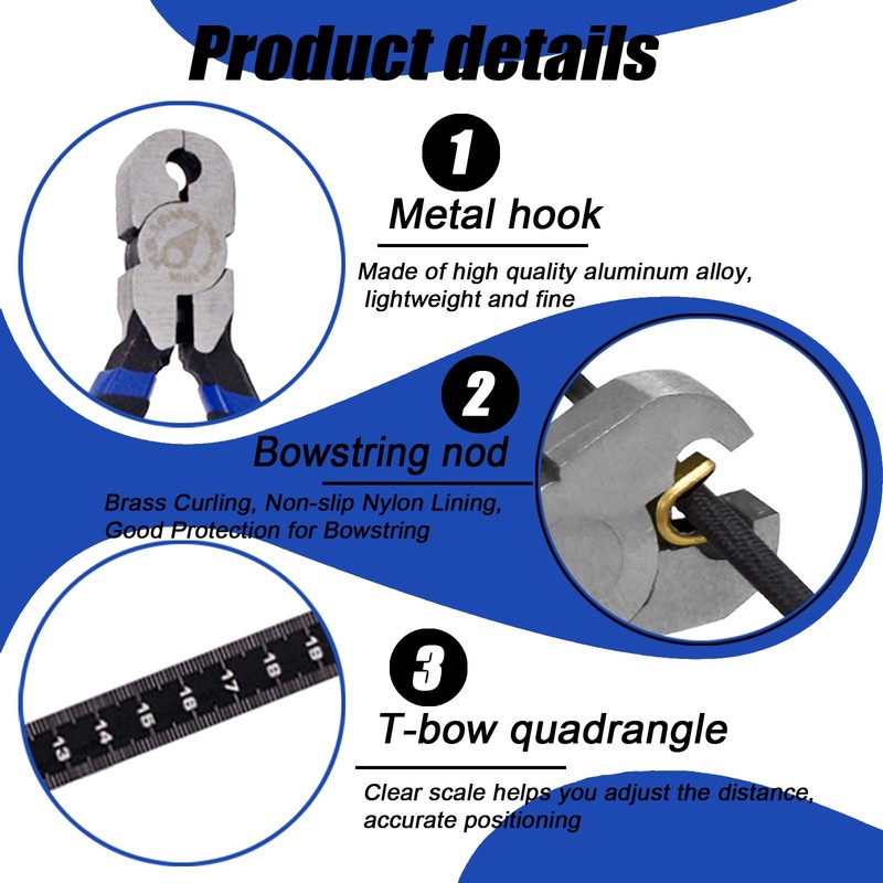 CLDURHGE Bow String Nocking Points Pliers Strings Knock Set T