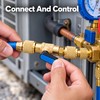G1/4 Brass Refrigeration Ball Valve Adapter, HVAC Refrigerant Charging Vacuum