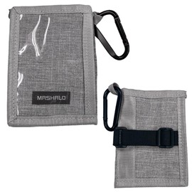 Mashalo MP-101 II Gray Pass Case, Small Purse, Coin Purse, Lift Ticket Holder, Masharo