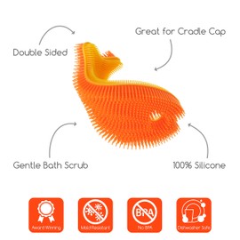 Innobaby Bathin' Smart Silicone Sensory Fish Bath Scrub for Babies and Toddlers