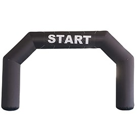 SAYOK Outdoor Inflatable Arch Inflatable Archway Inflatable Start Finish Line Racing Arch Banners with Air Blower for Advertising(Black, 20FT)
