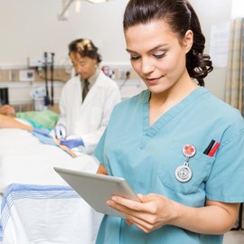 Lancardo Lapel Watch for Nurses Doctors Clip-on Hanging Nurse Watches Cute Cherry Blossoms Pattern Silicon Cover Badge Stethoscope Retractable Fob Watch