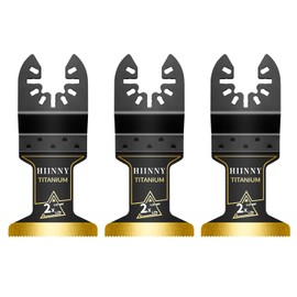 Hiinny 3PCS Titanium Oscillating Tool Blades, Professional Universal Titanium Oscillating Saw Blades Multitool Blades Kits for Metal Wood Plastics, Dewalt Milwaukee Ryobi Fein