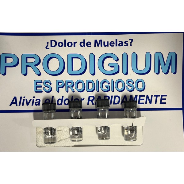 4 Prodigium 4cc.Tubes Best TOOTHACHE LIQUID EVER. DOLOR DE MUELAS ORAJEL FREE SH