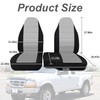 Fioqe 2PCS Front 60/40 Cloth High Back Bench Seat Cover
