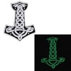 Mjolnir Nordic Thor's Hammer Glow in the Dark Iron/Sewn Embroidery