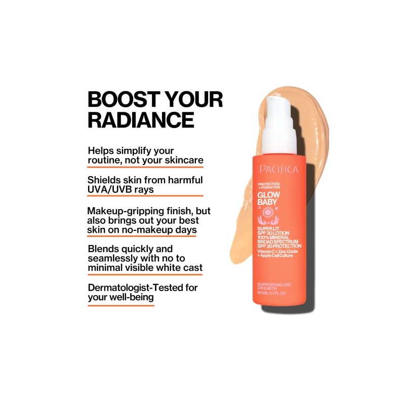 Glow Baby Super Lit SPF 30 Lotion, Broad Spectrum Sunscreen