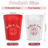 Qinyoung 12 Pcs 16 oz Lucky in Love Party Plastic
