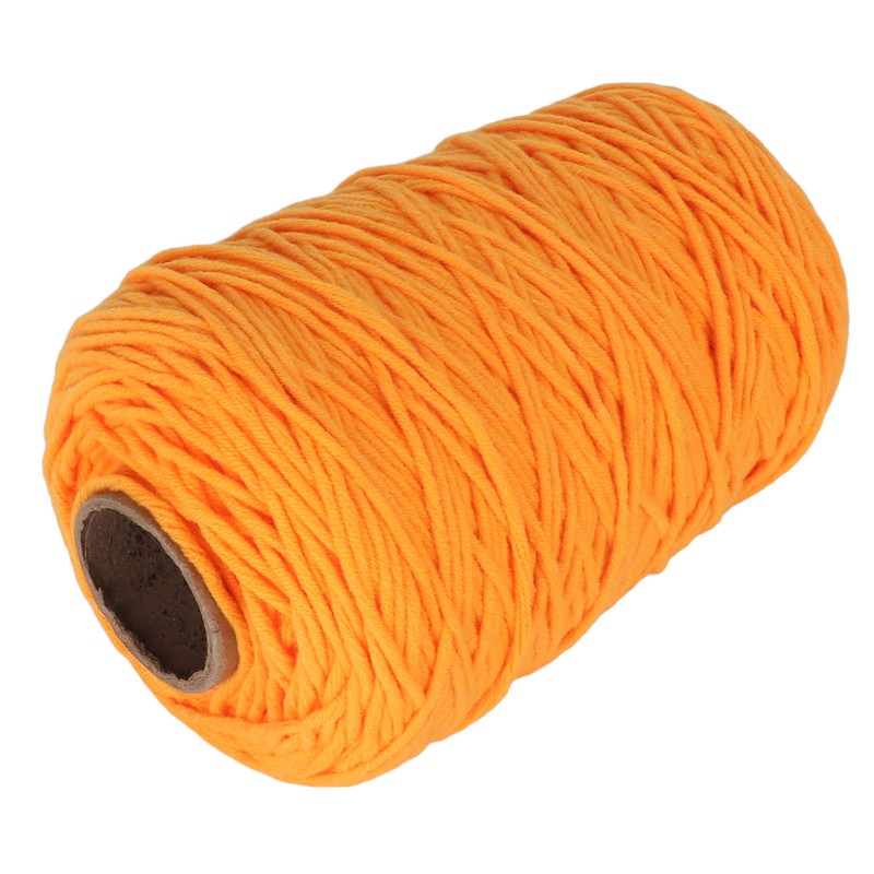 Tufting Yarn Orange 437yd Long 0.2in Wide Shrink Resistant Cotton