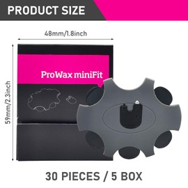 ProWax MiniFit Hearing Aid Cerumen Filter, ProWax MiniFit Replacement Wax Protection Filter Compatible with Oticon, Bernafon and Auditio Hearing Aids, 6 Tools and 6 Filters (5 Pack/30 Pack)