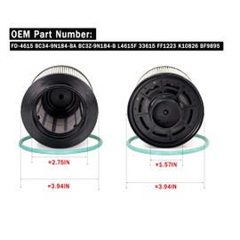 FD-4615 Fuel Filters Diesel Fuel Filter Kit 6.7 Powerstroke Compatible with Ford 2011-2016 F-250 F-350 F-450 F-550 Super Duty 6.7L V8 Diesel BC3Z-9N184-B L4615F K10826 BF9895KIT XF76160 FF1223