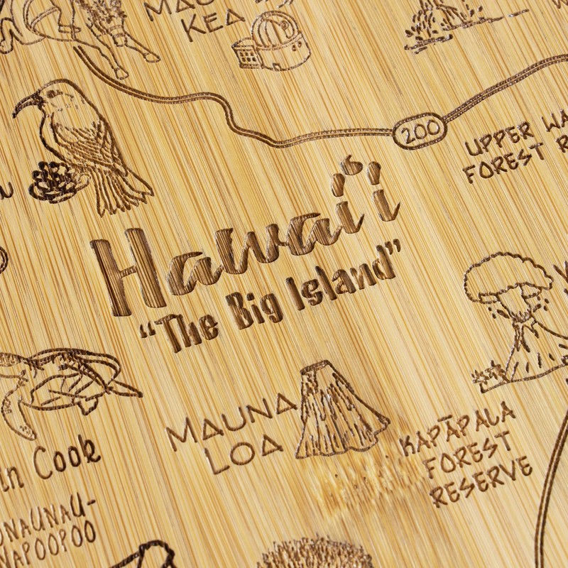 Totally Bamboo Destination Hawaii Serving and Cutting Board, Includes Hang