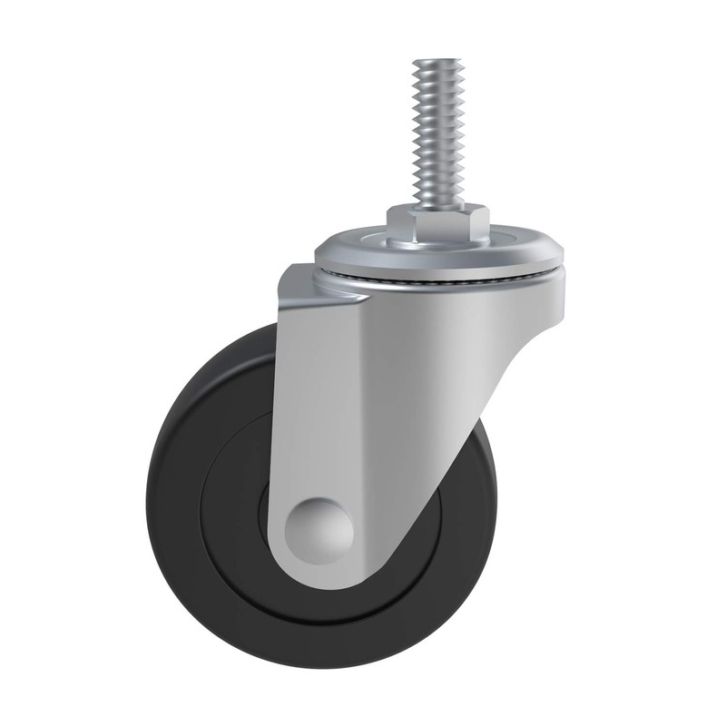 AAGUT 2" Swivel Threaded Casters, 5/16"-18 x 3/4" Stem Rubber
