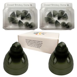 Closed Smokey Dome Medium for Phonak, 054-1991, 2 Pack/20 Domes, Genuine OEM Switzerland Hearing Domes by Sonova (2 Pack Medium)