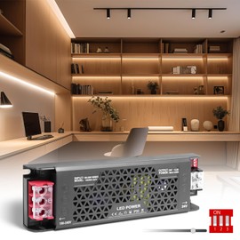 SUCIKORIO 24 V Power Supply LED Transformer 150 W Dimmable LED Transformer 230 V to 24 Volt 150 W 6.2 A Slim Constant Voltage LED Driver Power Supply 24 V Ultra Thin Low Voltage Transformer for LEDs