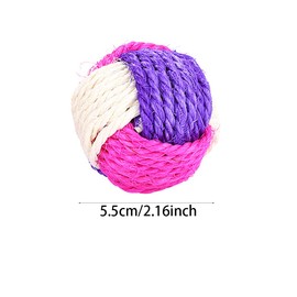 3 Pcs Cat Toy Ball Sisal Ball Pet Scratching Ball Animals Interactive Toy Ball Interactive Cat Rolling Ball Environmentally Friendly Kitten Balls for Cats Kitten Dog Playing Chewing (Random Color)