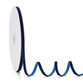 Jeuhoue Velvet Ribbon Navy Blue,1/4 Inch x 20Yd,Perfect for Christmas Gift Wrapping,Floral Bouquets,Home Decor,Party DIY Decorations(1/4" x 20Yd Navy Blue)