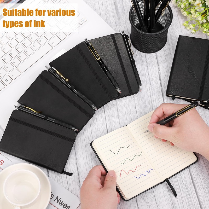 Aodaer 50 Sets Pocket Notebook Journal with Pens, 160 Pages,