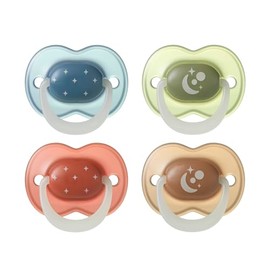 Tommee Tippee Chupetes NightGlow de 6 a 18 meses, brillan en la oscuridad, pezón simétrico, silicona 100% última intervensión de BPA, aptos para lavaplatos y esterilizadores, tonos crepusculares