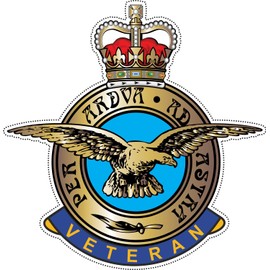 RAF Royal Air Force Veteran Car Sticker - for Exterior or Window (Large)