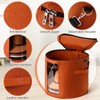 Suzile 4 Pcs Hat Boxes Oversized Round Cowboy Hat Storage