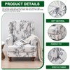 CRFATOP Wingback Chair Covers 2 Pieces Stretch Printed Wing Back