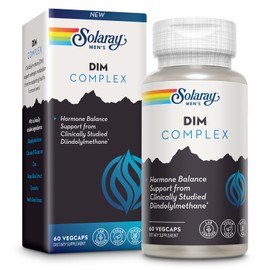 SOLARAY DIM Supplement for Men - Clinically Studied DIM 200mg Supports Hormone Balance - Plus Zinc and Quercetin - Vegan, Gluten Free, 60 Day Money-Back Guarantee - 30 Servings, 60 VegCaps
