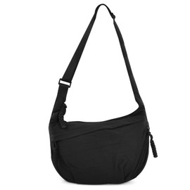 Amexo Crossbody Bag Women's Half Moon Shoulder Bag Casual Shoulder Bag Moon Bag Hobo Bag Crescent Moon Bag with Adjustable Shoulder Strap Dumpling Stylish Shoulder Bag for Travel Everyday, black