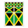Pack of 10 Flag Stickers Jamaica Car Sticker Set