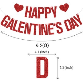 Red Glitter Happy Valentine's Day Banner, Be Mine/Marry Me?/Be My Valentine, Funny Valentine's Day Wedding Party Decorations Supplies