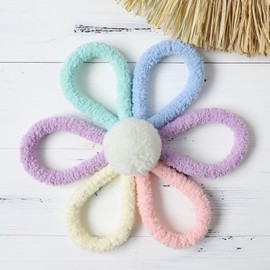 TREEHOLE Handmade Boho Nursery Daisy Decor Flower Woven Macrame Wall Hanging Flower Wall Decor Bohemian Nursery Decorations for Home Dorm Art (colorful)