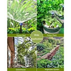 35Pcs Push-to-Fit Drip Irrigation Emitters for 1/4" Irrigation Tubing,360 Degree Adjustable Water Flow Emitters Irrigation Drippers for Garden Watering System