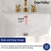 DeerValley 23.9"x15.79" Undermount Bathroom Sink Rectangular Undermount Sink White Ceramic