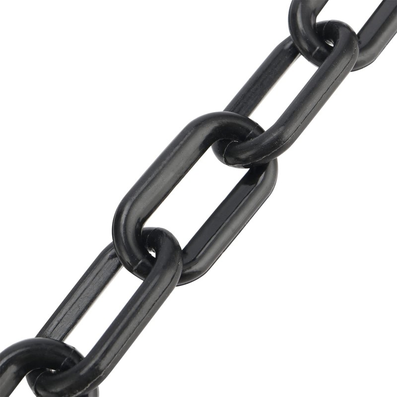 MANCHAP 164 Ft Black Plastic Chain Links, Plastic Barrier Chain,