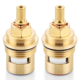 Faucet Cartridge Replacement for Kohler 1000187 1000188, Ceramic Valve Faucet Replacement Parts use in Deck Faucets with 3/4 inch Valves (Cold+Hot Cartridge)